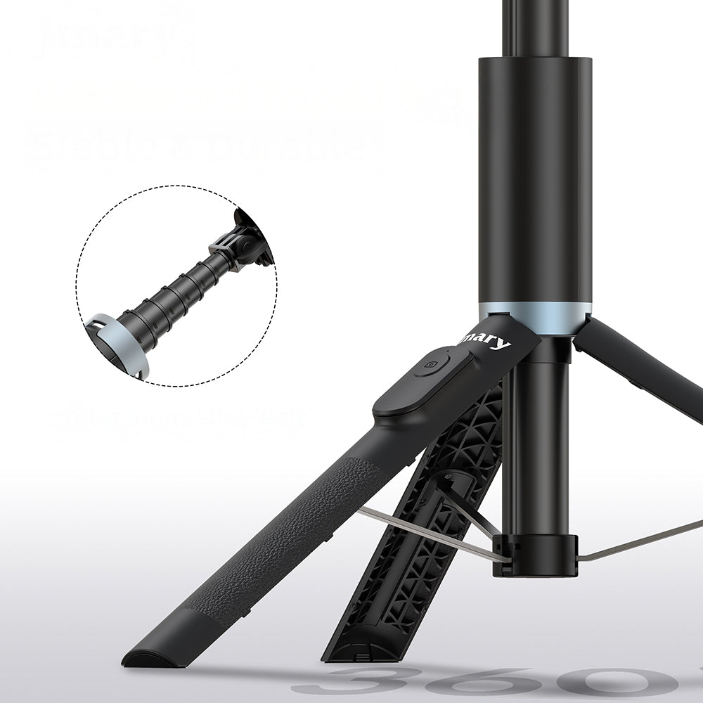 Jmary KT-259 360 Derece Dönebilen Kablosuz Kumandalı Tripod ve Selfie Çubuğu Jmary KT-259 360 Derece Dönebilen Kablosuz Kumandalı Tripod ve Selfie Çubuğu